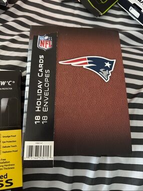 NFL New England Patriots Brown and Navy Holiday Card Set